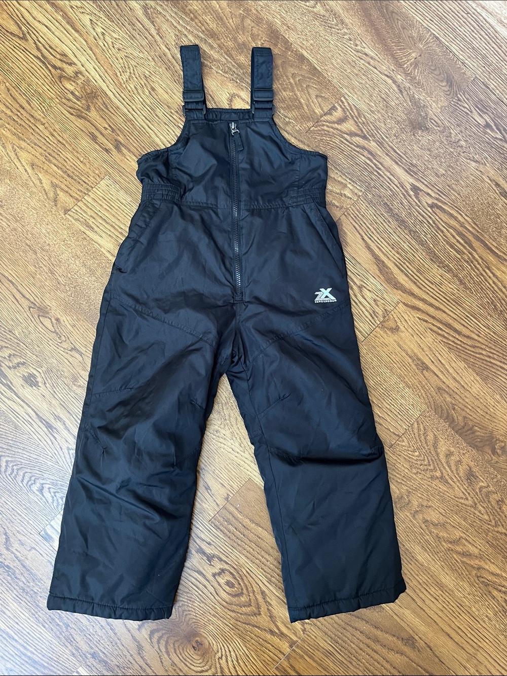 ZeroXposur Black Kids Insulated Snow Overalls
